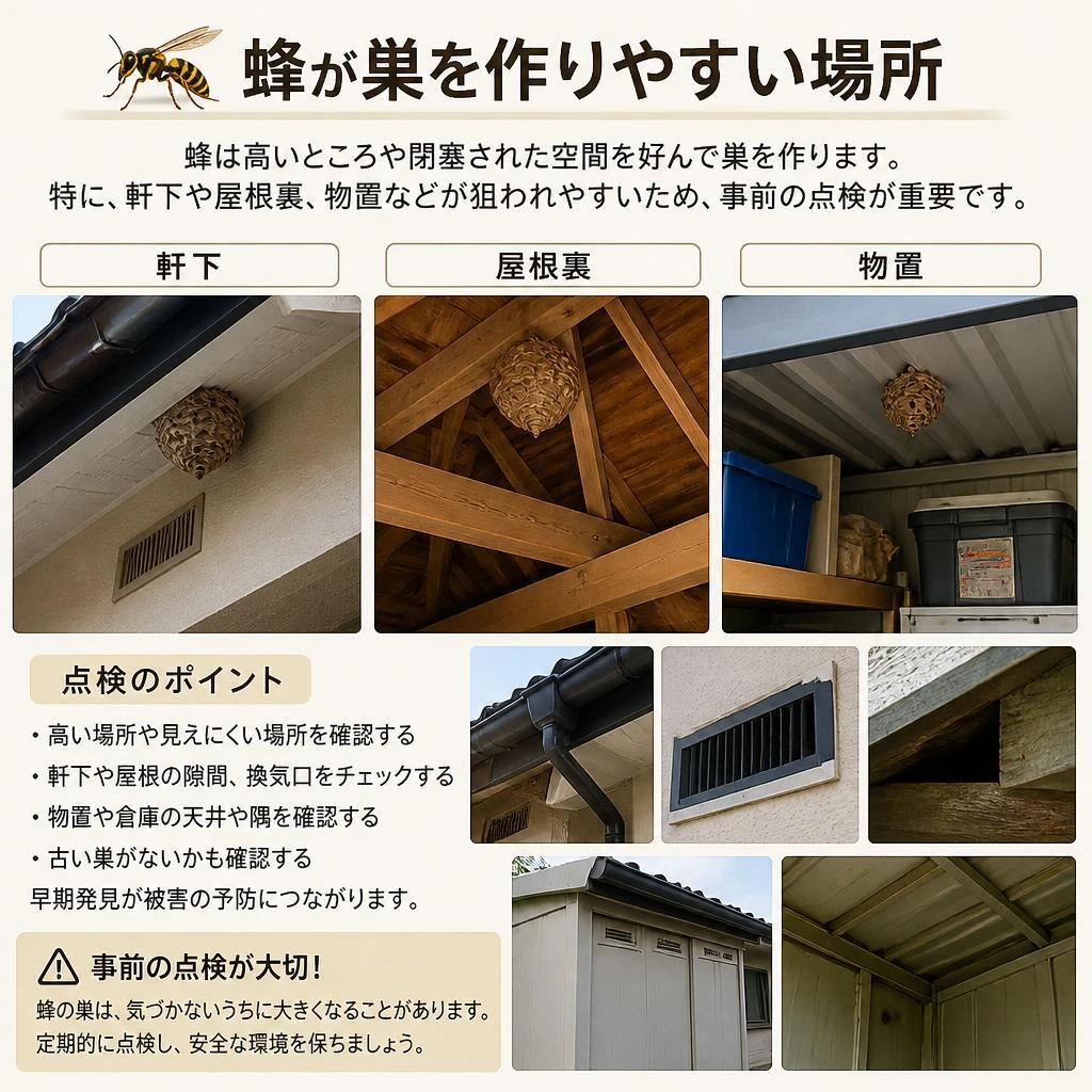 蜂が好む家の特徴