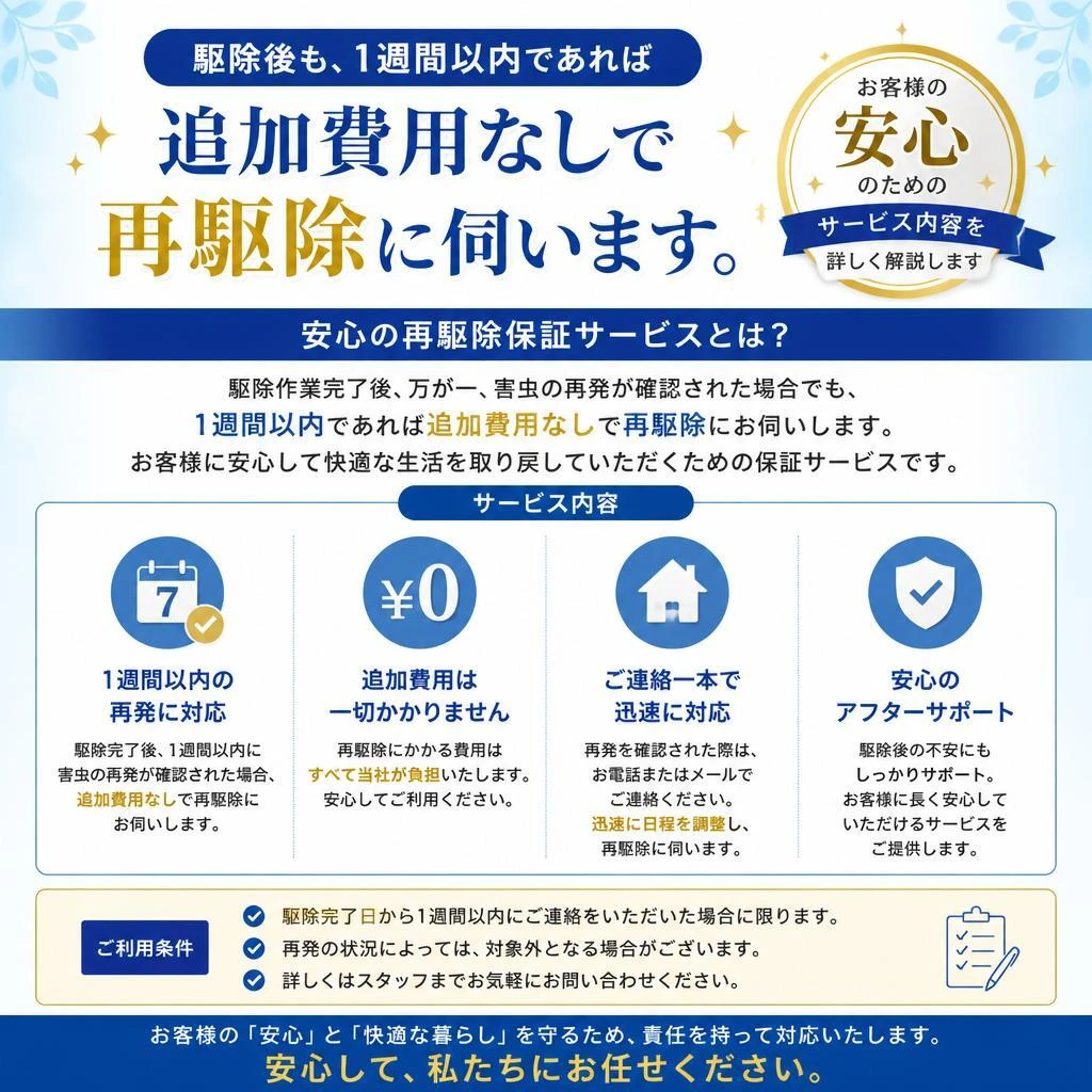 追加費用なしの安心サービス