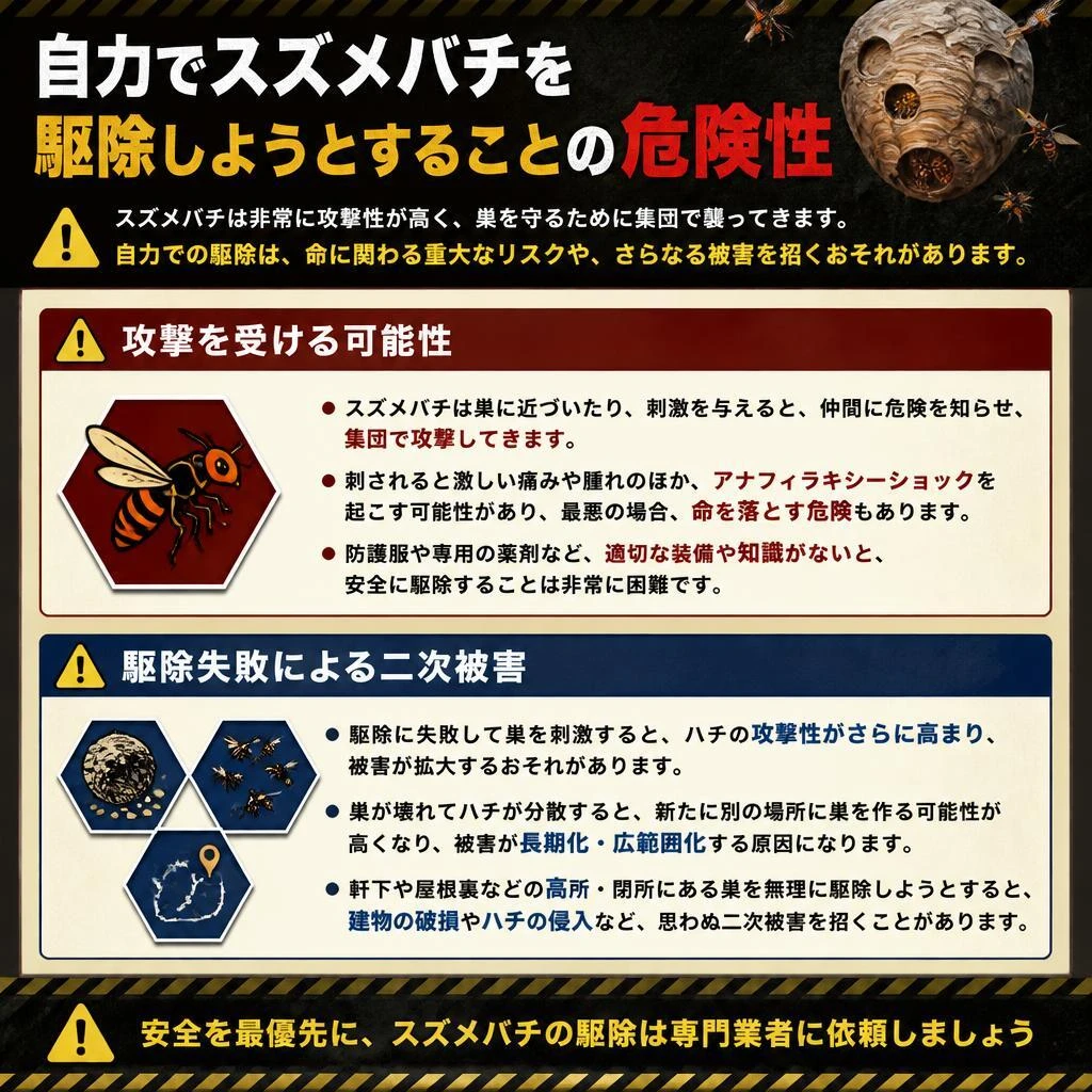 自分で駆除するリスク