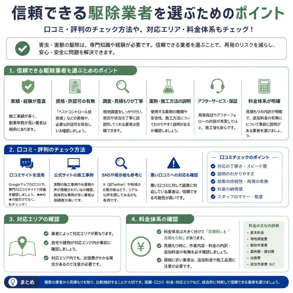 越前町のアシナガバチ駆除業者の選び方