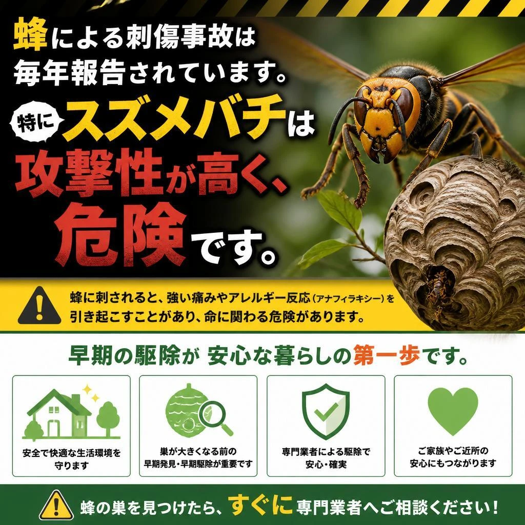 なぜ蜂駆除が必要か？