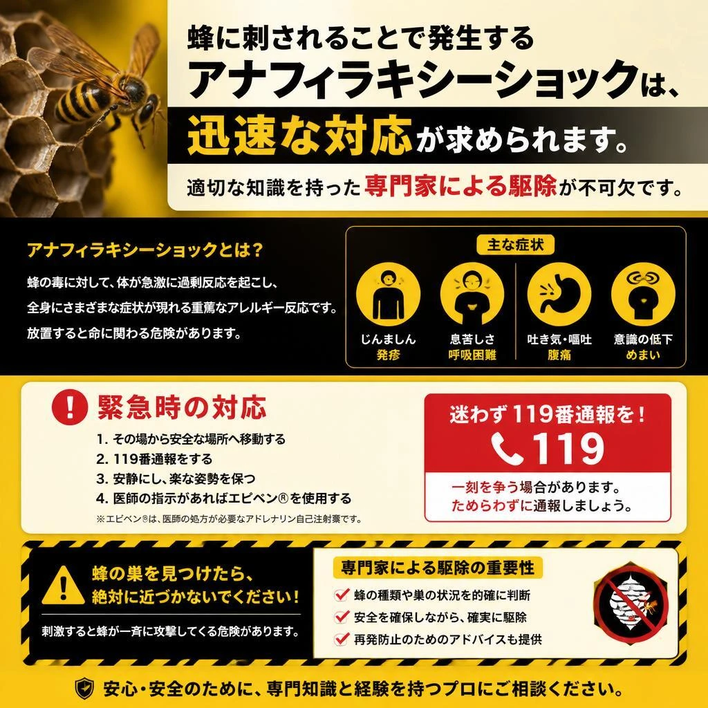 アナフィラキシーショックのリスク