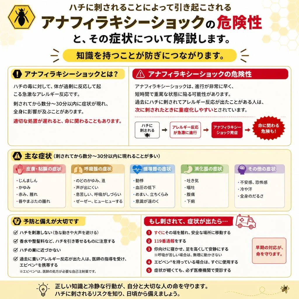 アナフィラキシーショックとは？