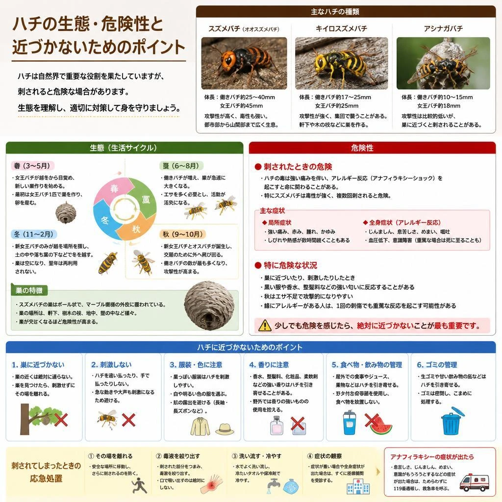 スズメバチ・アシナガバチについて